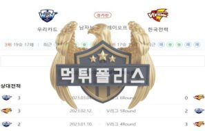 2023년 03월 22일 V리그 우리카드 우리WON 한국전력 빅스톰 치열한 분석