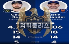 2023년6월27일 MLB 밀워키 브루어스 뉴욕 메츠 위트있는 분석