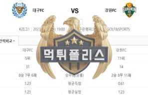 2023년7월11일 K리그1 대구 FC 강원 FC 리듬감있는 분석